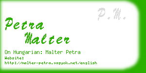 petra malter business card